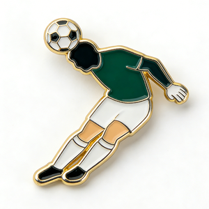 Badge en métal émaillé personnalisé OEM, souvenir de la <span class=keywords><strong>Coupe</strong></span> <span class=keywords><strong>du</strong></span> <span class=keywords><strong>Monde</strong></span> de football, design sur mesure, personnage de <span class=keywords><strong>match</strong></span> de football, pour col ou revers - Product Image 4