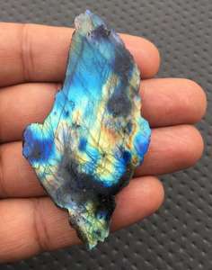 Piedras preciosas naturales de labradorita, piedra de Fuego Azul curativa, cristal de decoración de jardín, 1 unidad - Product Image 2