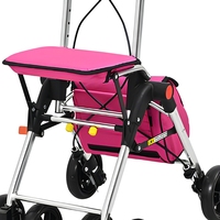 Chariot de courses en aluminium de haute qualité, capacité 80 kg, pliable manuellement, pour l'aide aux personnes âgées, marque NINGBO QUALITY, garantie 1 an