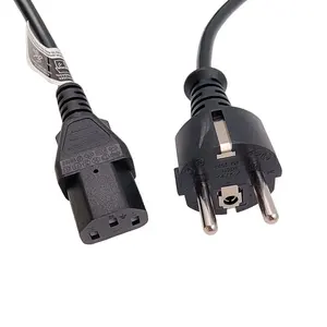 Schuko CEE7/7 kabel daya, Plug ke IEC C13 dengan sertifikat lengkap
