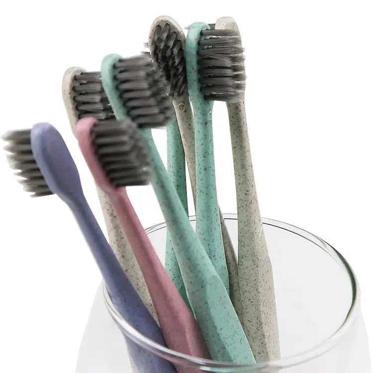 生分解性炭毛プラスチック麦わら歯ブラシの環境に優しい代替品