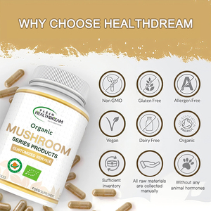 Reishi 버섯 커피 유기농 버섯 추출물과 100% 아라비카 인스턴트 블랙 커피 블렌드 파우더 - Product Image 6