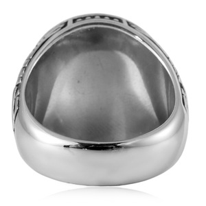 Yunnique – bague tête de loup en acier inoxydable pour hommes, style punk nordique, bijoux du zodiaque animal, cadeau - Product Image 3
