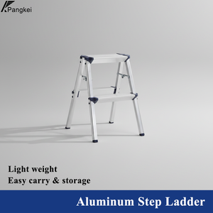 Tabouret pliant en aluminium double face avec pédale antidérapante, échelle pliable à 2 marches pour pique-nique, camping et pêche, sécurité améliorée - Product Image 1