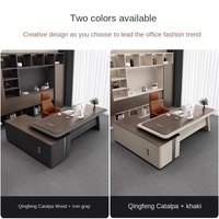 Ensemble de bureaux et de chaises de luxe modernes et simples de Boss pour le mobilier en bois du président du poste de travail