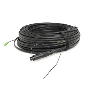 Kabel serat optik konektor SC untuk konektor tahan air pra-konektor luar ruangan kabel Drop serat optik