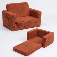 Canapé sensoriel vibrant pour tout-petits, fauteuil convertible pour enfants, chaise-lit en peluche Sherpa, chaise longue douce et moderne pour la chambre d'enfant, sûr, non toxique, lavable