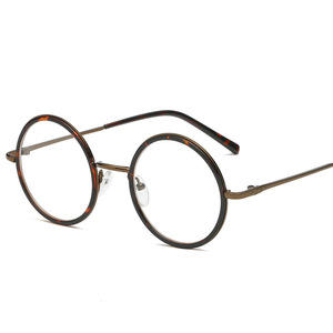 Round Full Rim Metal <b>Eyeglasses</b> <b>Frame</b> 888 Unisex Lightweight Anti Uv Fashion Glasses - Product Image 4
