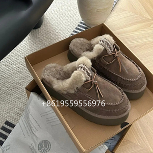 Pantofole in Lana di Qualità Invernale 2025, <span class=keywords><strong>Scarpe</strong></span> Comode da <span class=keywords><strong>Donna</strong></span> per Interni ed Esterni, Calzature Casual Antiscivolo in Offerta - Product Image 2