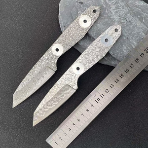Dropshipping Shopify VG10 Damascus Steel Knife Blank DIY Semi Finished Blade For Camping <b>Fishing</b> Outdoor EDC <b>Tool</b> Making - Product Image 4
