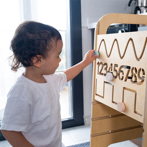 3-chiều cao có thể điều chỉnh Montessori gỗ trẻ em học tập tháp với giáo dục đồ chơi - Product Image 3