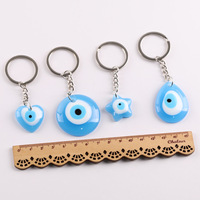 Usine glaçure Turkiye mauvais œil amulette métal porte-clés anneau protecteur Talisman porte-clés turc turquie bleu oeil pendentif porte-clés
