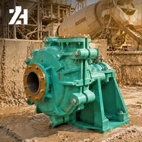 Pompe à boue horizontale à haute densité et haute concentration, avec revêtement en caoutchouc, pour le transport de boues minières et les usines de ciment