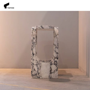 Tostone Luxurious Natural Calacatta Viola Marble Stone Rectangle <strong>Console</strong> <strong>Table</strong> For Indoor Living Room Hotel Furniture Decoration - Product Image 1