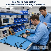 Tapis de sol ESD antidérapant bleu marine personnalisé en usine, tapis de sol ESD pour ligne de production électronique, tapis en caoutchouc antistatique