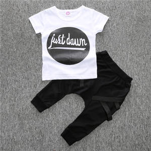 Productos Más Vendidos, Ropa de Bebé, Estilo Chino, Camiseta para Niños y Conjunto de Pantalones Holgados de Hip Hop para Niños - Product Image 2