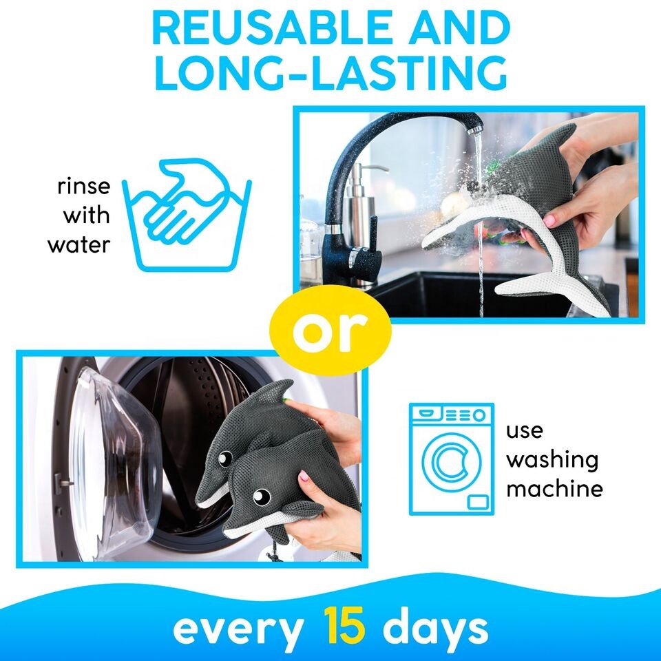 2 Stück Delfin Schaumabsorber - Ölabsorbierender Schwamm Für Whirlpool & SPA