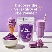 Poudre d'igname violette naturelle pure de marque privée avec lait pour boissons 100g par sachet – Latte à la poudre d'UBE