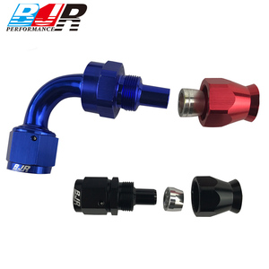 Raccords et embouts de tuyaux en aluminium PTFE BJR Performance 90 degrés AN3 AN6 AN8 AN10 noir rouge bleu - Product Image 5