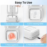 Comprimés Nettoyants Ultrasoniques Puissants à Bulles pour Nettoyage en Profondeur des Saletés Cachées pour Appareils Orthodontiques, Prothèses Dentaires, Gouttières Transparentes et Hygiène Buccale