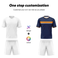Vente en gros d'uniformes d'arbitre personnalisés Maillot de football pas cher Maillot de football Maillot de football à manches courtes dépouillé Uniforme de football Wo-X933