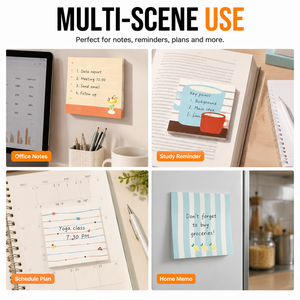Square Patterned Sticky Notes Memo Pads Custom Logo <b>Notepads</b> for Office Desk Planner Reminder Daily Journal School StationeryUse - Product Image 3