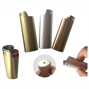 Meilleurs accessoires pour fumeurs étui porte-briquet en métal facile à transporter couvercle de briquet <span class=keywords><strong>J6</strong></span> manchon en métal doré Logo personnalisé - Product Image 3