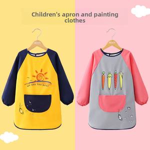 <span class=keywords><strong>Delantal</strong></span> Impermeable Reversible para Niños, con Estampado de Dibujos Animados, de Poliéster, para Jardín de Infancia, Pintura, Uso en Estudio, para Niños y Niñas - Product Image 5