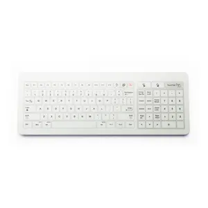 Keyboard Kaca Medis Berkabel USB IP67 Mouse Pad Sentuh Tahan Air untuk Ruang Sakit Klinik