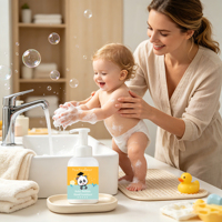 Savon liquide pour bébé fabriqué en Chine Nettoyage en profondeur Applicable au désinfectant pour les mains des nouveau-nés