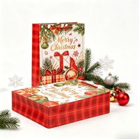 Sac cadeau personnalisé de Noël, sac fourre-tout, sac en papier, sac pour cadeaux de fête, sac de courses, sac en carton blanc, impression couleur, vente en gros