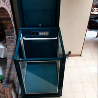 Ascenseur hydraulique pour passagers XYZLIFT XYZVPL-3 pour villas et immeubles résidentiels, en alliage d'aluminium, avec cabine en verre trempé, sur mesure