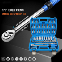 Ensemble d'outils de clé dynamométrique universelle de bougie d'allumage professionnelle de haute qualité 60 pièces 3/8 pouces entraînement 10-60 Nm