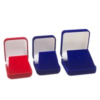 Boîte de rangement haut de gamme en velours floqué pour badges professionnels à dessus plat, épingles de revers, broches et médailles - Vente en gros