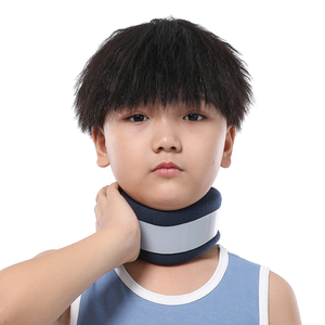 어린이 아이 조정 거품 자궁 경부 고리 중괄호 스폰지 회색 목 보호대 플라스틱 부드러운 목 지지대 척추 안정화 - Product Image 2