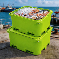 Bac de transport de poisson vivant de 1000L pour élevage de saumon, pour la manipulation et le classement de la récolte fraîche, approvisionnement en gros pour l'aquaculture et le commerce