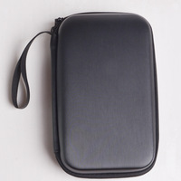 Kotak Organizer Headphone Portabel dengan Resleting, Bahan Eva/Nylon Hitam, Logo Kustom Produsen, untuk Menyimpan Kabel Data