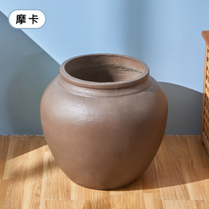 Petit calibre circulaire rétro magnésium boue ciment pot de fleurs intérieur <span class=keywords><strong>jardin</strong></span> cour minimaliste similaire <span class=keywords><strong>poterie</strong></span> pot pépinière - Product Image 5