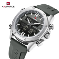 Montre NAVIFORCE 9264, dernière montre chinoise, affichage double heure, LED multifonction, montre-bracelet à grand cadran, chronographe sport pour homme