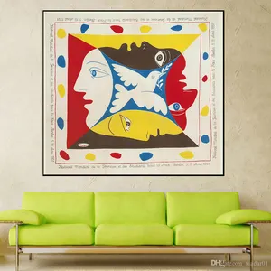 毕加索名画艺术品壁画和油画家居装饰Cuadros客厅装饰帆布画