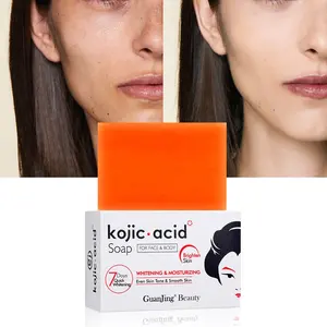 GUANJING Kojic Acid Soap Moisturizing Deep Cleansing Whitening Body Kojie San Soap Original For The Dark Skin Body And Face