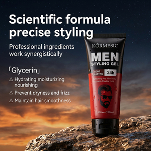 KORMESIC Marque Privée 100ml Gel Coiffant Rafraîchissant pour Hommes, Fixation Forte Longue Durée 24 Heures, Produits Coiffants Modelants - Product Image 4