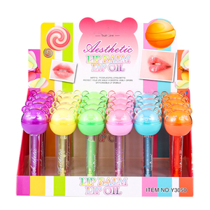 ผลไม้น่ารักหมีหลอดอมยิ้ม Candy รู<span class=keywords><strong>ป</strong></span>ร่างลิ<span class=keywords><strong>ป</strong></span>กลอสเจลสาวน้อย Lip Care ย้อมริมฝีปากน้ํามันเด็กลิปสติกสี<span class=keywords><strong>ชมพู</strong></span> - Product Image 5