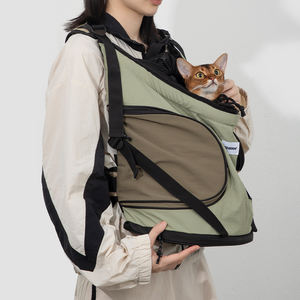 Ransel pembawa hewan peliharaan kucing anjing, tas Tote portabel bahu ganda, bernapas untuk bersepeda, luar ruangan, bersepeda, tamasya, mendaki ukuran besar - Product Image 3