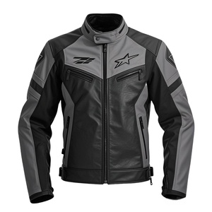 <span class=keywords><strong>Chaqueta</strong></span> de Motocicleta de <span class=keywords><strong>Invierno</strong></span> Transpirable con Cuello Mao, Botón Oculto y Logotipo Bordado al por Mayor OEM con Costura de Cuero en Brazalete y Color - Product Image 2