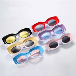 Gafas de sol pequeñas de moda 2019, gafas de sol rectangulares estilo caramelo para mujer - Product Image 6