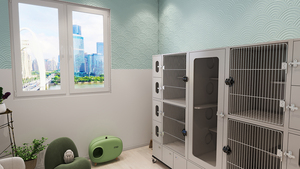 Evcil hayvan kulubesi özel geri çekilebilir köpek kulübesi köpek Run kulübesi sistemi AEOLUS modüler kafes paslanmaz çelik köpek yatılı - Product Image 5