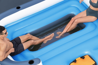 Île flottante gonflable géante pour 6 personnes avec auvent, idéale pour le lac, la piscine ou la rivière (référence 43105)
