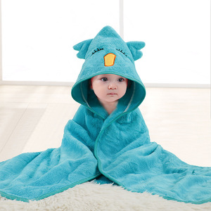 Enfants corail <span class=keywords><strong>polaire</strong></span> fermeture éclair à capuche plage serviette de bain mignon Animal Design <span class=keywords><strong>Poncho</strong></span> pour enfants tissé pour la maison salle de bain en gros - Product Image 6