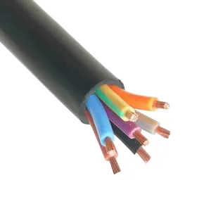 Özelleştirilmiş Rvv esnek bakır kablo 300/500v 4 çekirdekli kablolar Pvc siyah elektrik teli 1.0 1.5 2.5mm2 100m bakır çekirdek yalıtımlı
